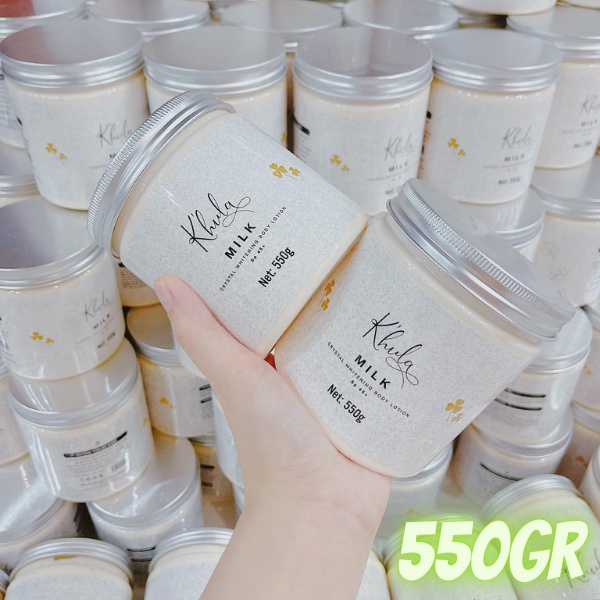 [SỈ 5 HỘP 550GR] Kem body siêu trắng Body Milk/ Kem dưỡng trắng da toàn thân giá sỉ