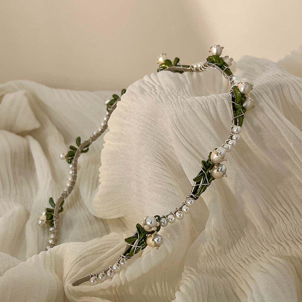 JARRED Băng Đô Vương Miện Đính Hoa Thanh Lịch Cho Cô Dâu