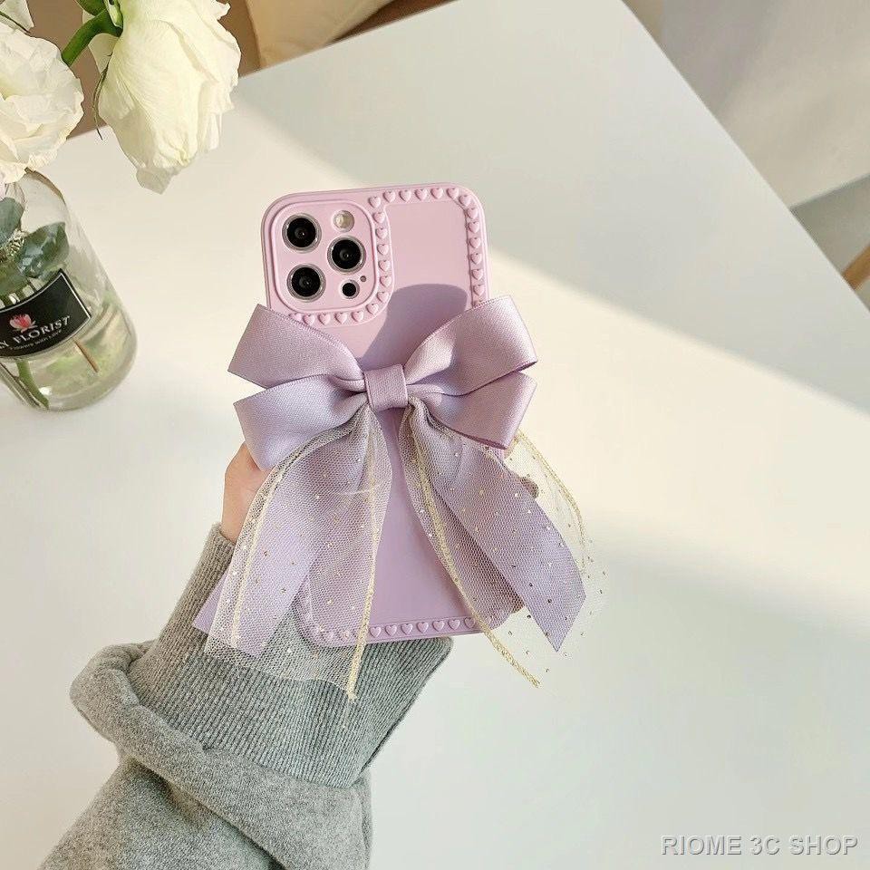 Ốp Điện Thoại Họa Tiết Ren Thắt Nơ Dành Cho Iphone | BigBuy360 - bigbuy360.vn