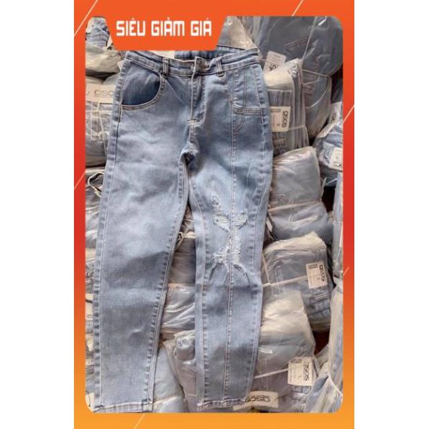 QUẦN BÒ BAGGY NỮ XANH BẠC MÀI XƯỚC - Váy HOT HIT ANHStore