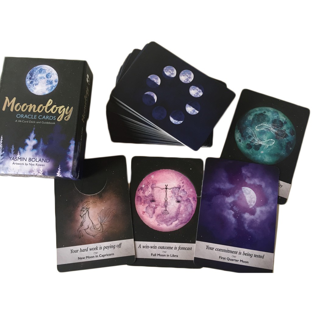 Bộ Bài Bói Moonology Oracle 44 Lá Bài, Bài Tarot Bói Vận Mệnh Chất Lượng Cao