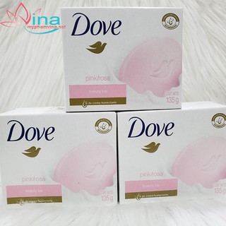 XÀ BÔNG CỤC DƯỠNG TRẮNG HỒNG DA DOVE PINK / ROSA BEAUTY BAR 135GR
