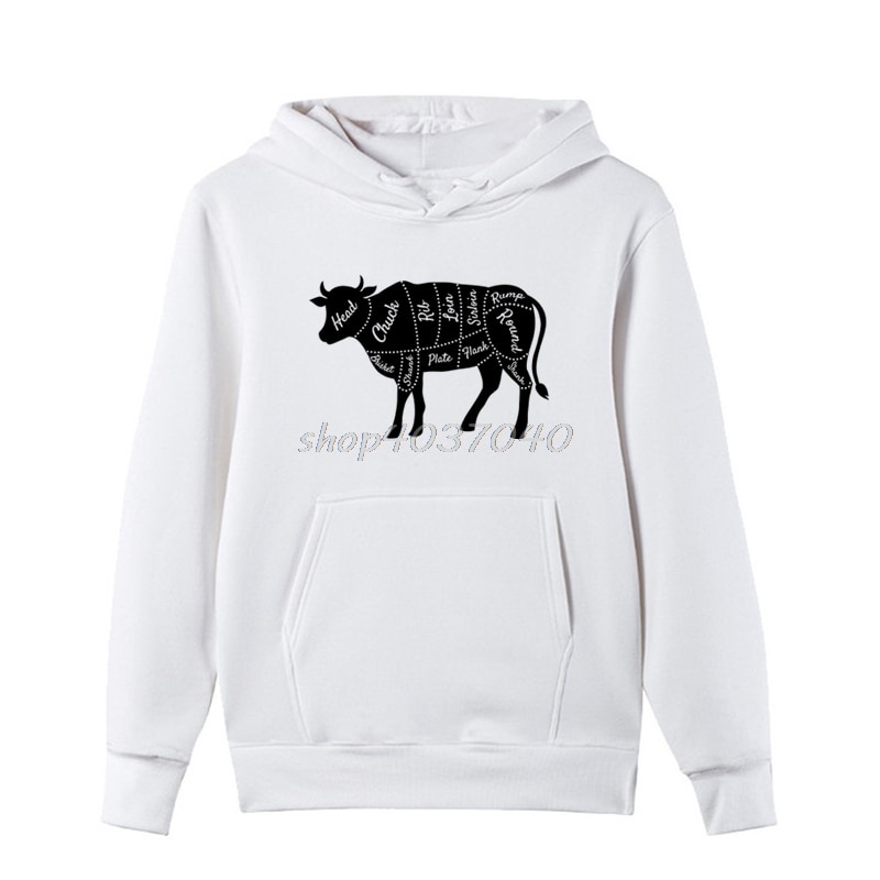 Áo Khoác Hoodie In Hình Bò Sữa 3D Vui Nhộn Phong Cách Harajuku Đường Phố Cho Nam