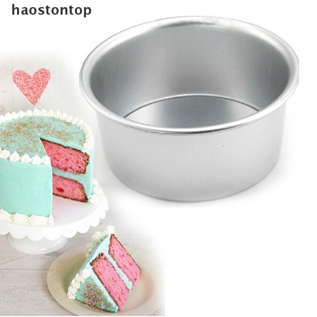 Khuôn Làm Bánh Hình Tròn Đế Hợp Kim Nhôm 8 Kích Cỡ Có Thể Tháo Rời