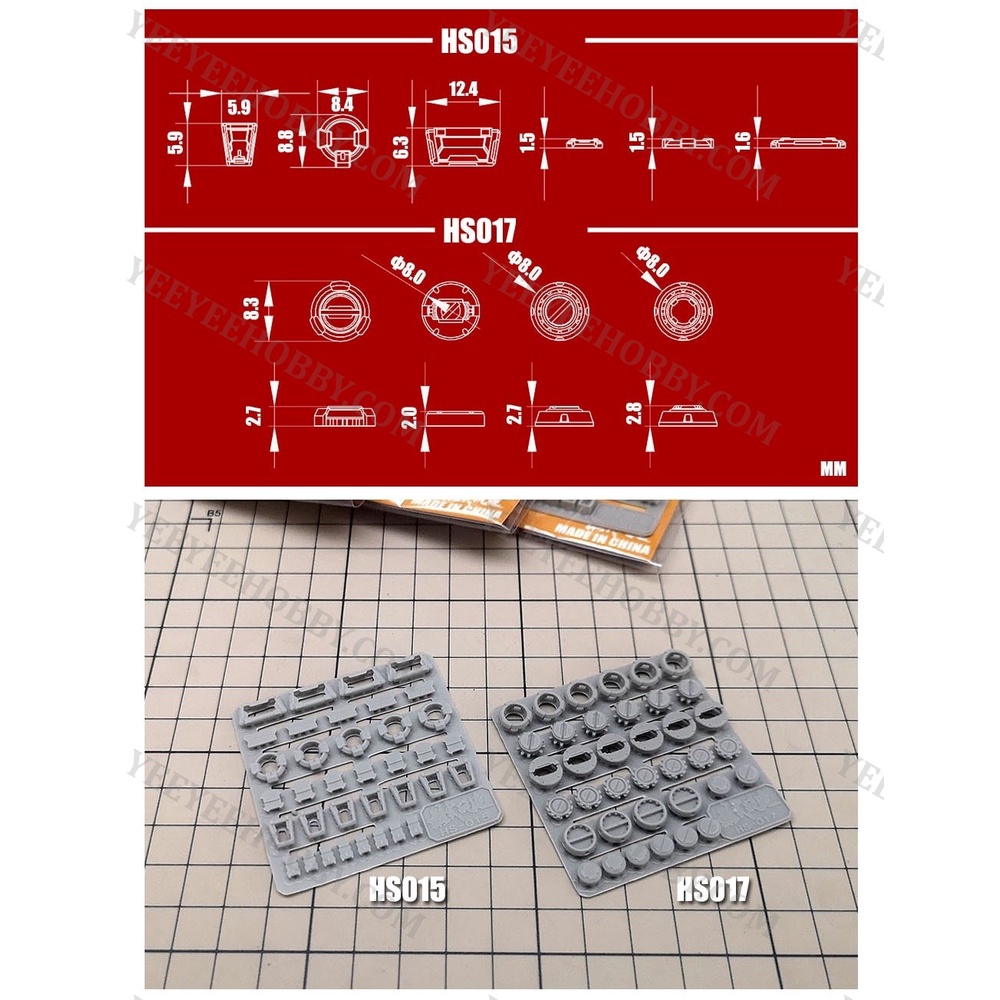 PHỤ KIỆN MOD MOSHI - CHI TIẾT NHỰA MÔ HÌNH IN 3D HS015/HS017