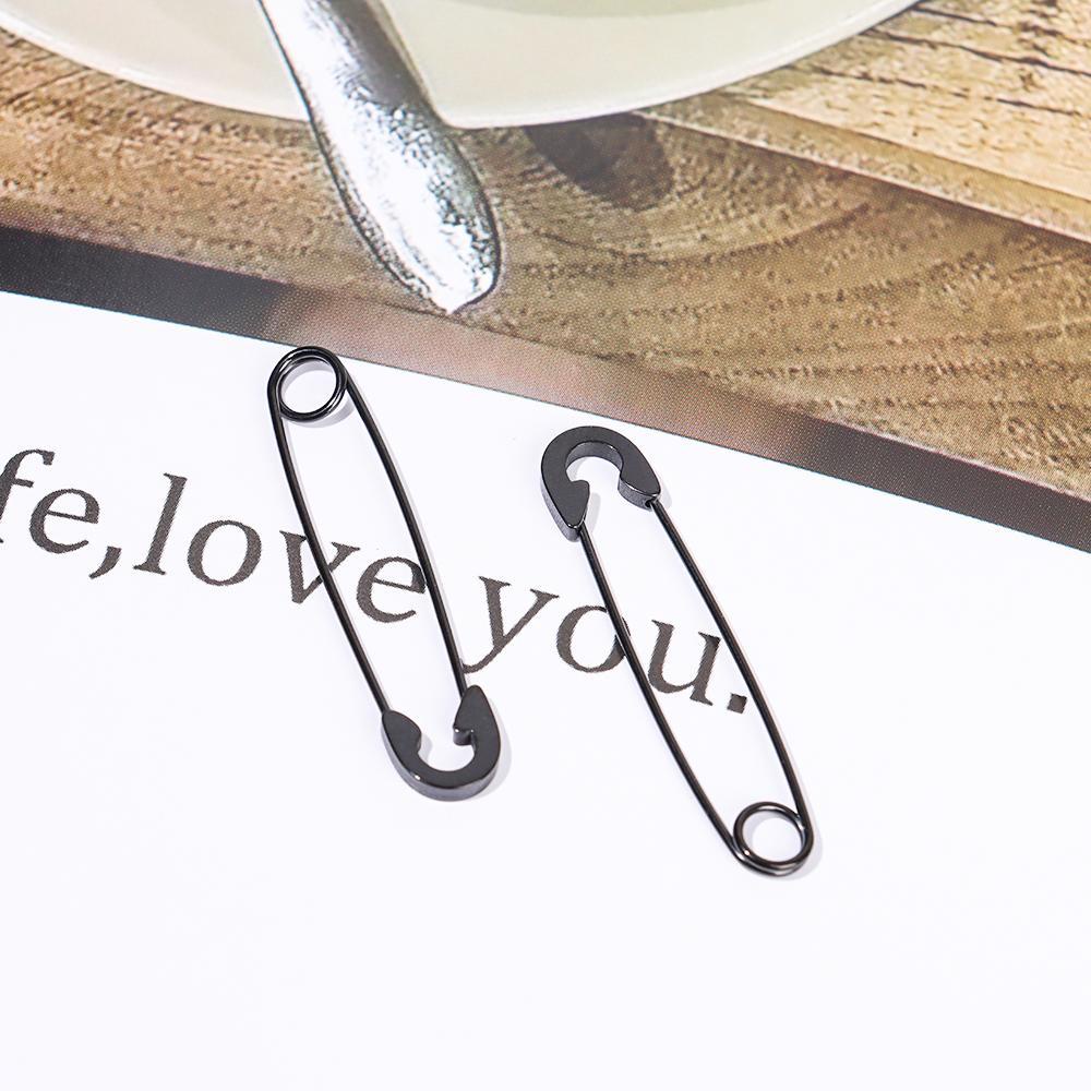 Khuyên Tai Hình Ghim Cài Sáng Tạo Phong Cách Punk Thời Trang