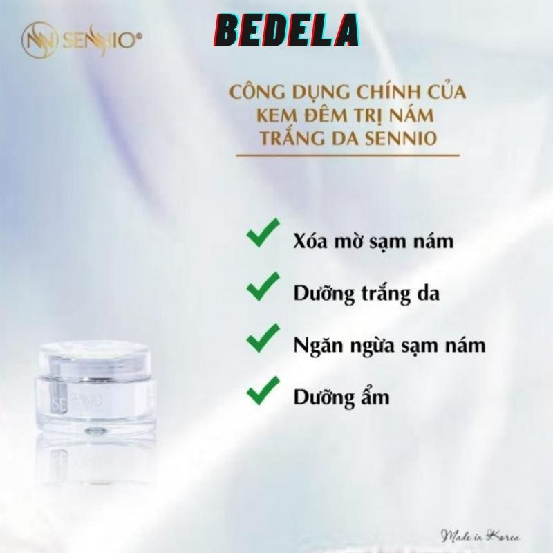 Kem Dưỡng Trắng Da Mờ Nám Tàn Nhang Vào Ban Đêm Sennio BDL185 BEDELA
