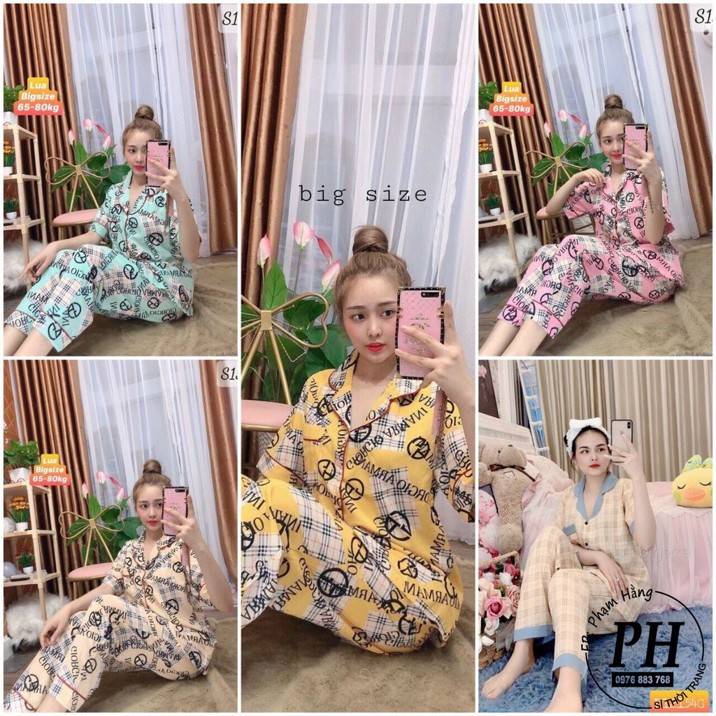 Xả kho  Bộ Pijama nữ mặc ở nhà BIG SIZE 60KG đên 80KG