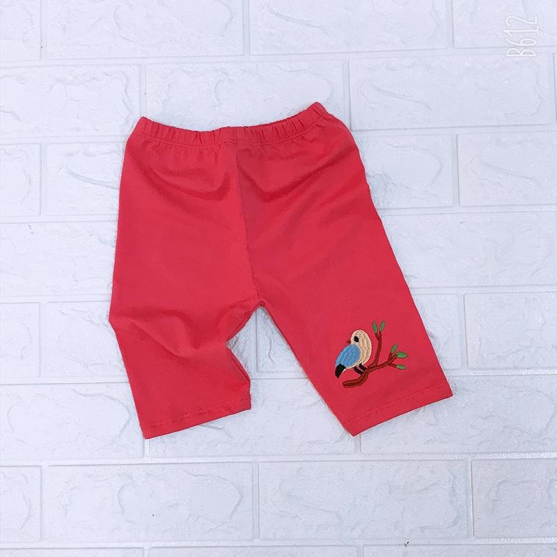 COMBO 3 quần Legging bé gái dáng ngố thêu chim chích bông