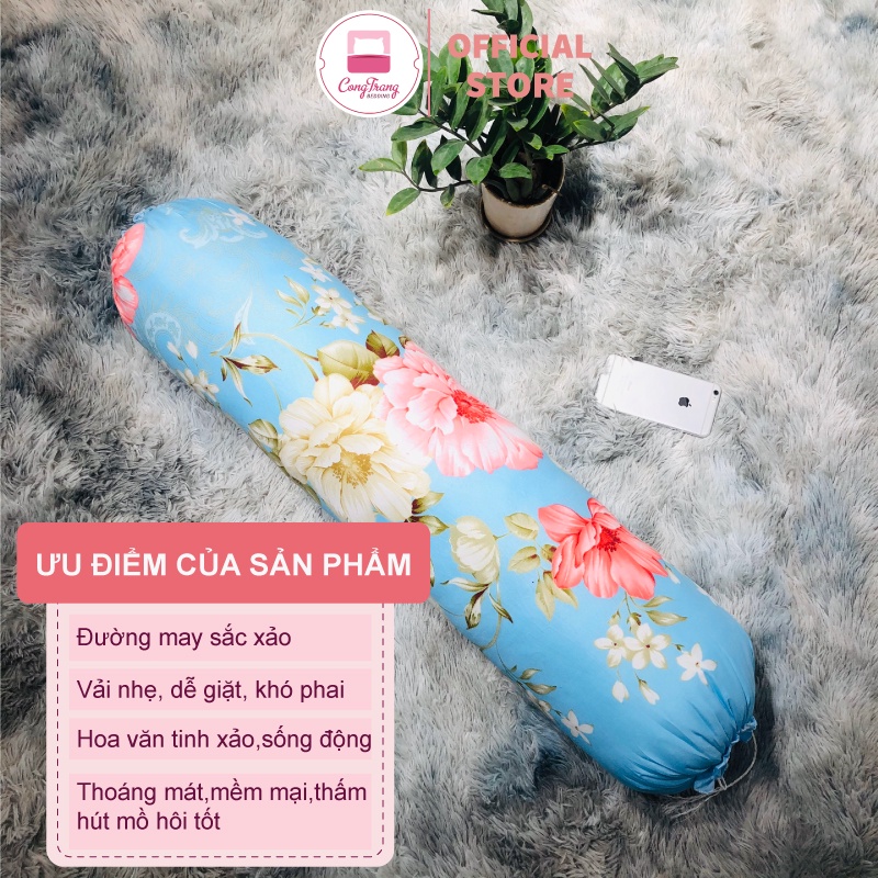 Vỏ gối ôm bông Gòn tinh khiết ép hơi (35cm x 100cm) - 10 Mẫu Mới Hot Nhất