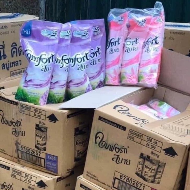 nước xả vải quần áo comfor thái lan bịch 580ml thơm mát