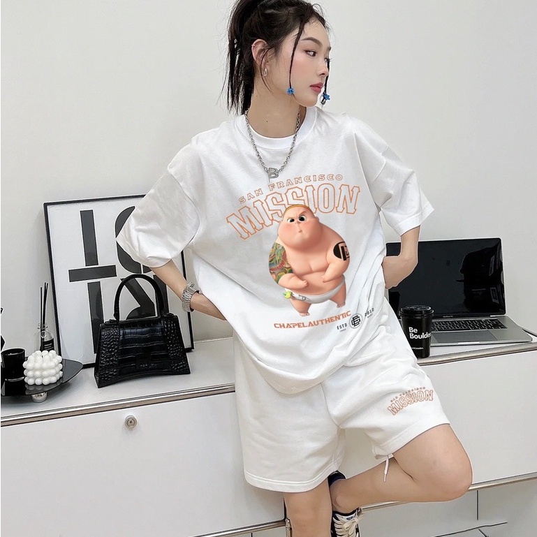 Áo thun nam nữ tay lỡ, áo phông unisex form rộng chất coton mềm mịn thấm hút mồ hôi