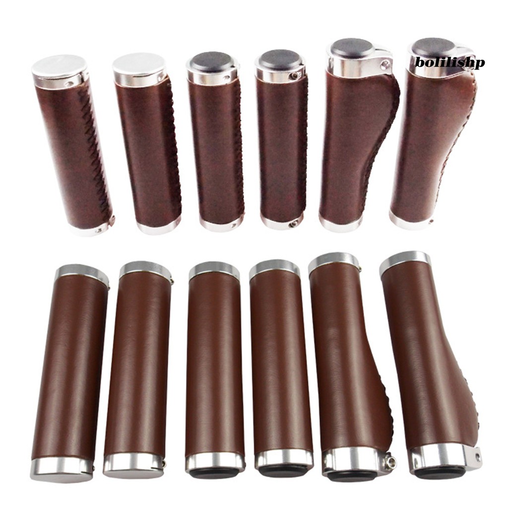 1 Cặp Vỏ Bọc Tay Lái Xe Đạp Leo Núi Chất Liệu Giả Da Phong Cách Vintage