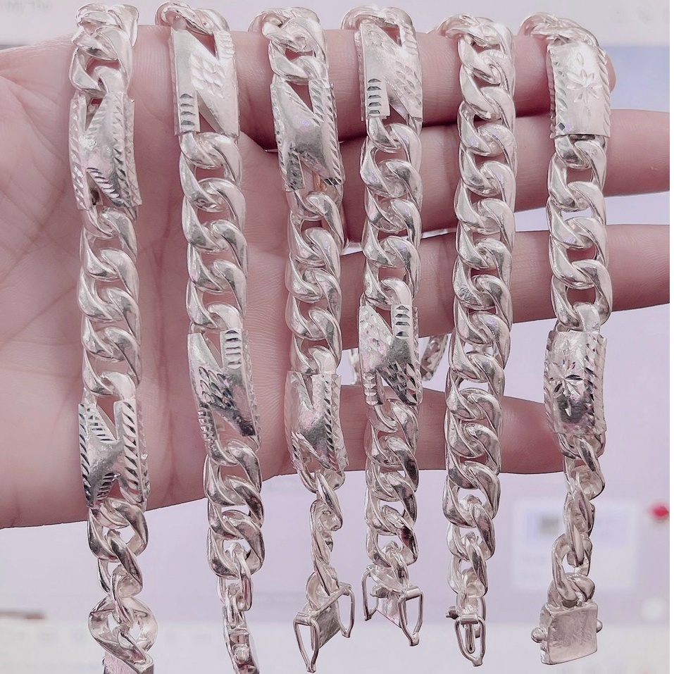 Lắc tay bạc ta dạng xích sang trọng cá tính cho nam
