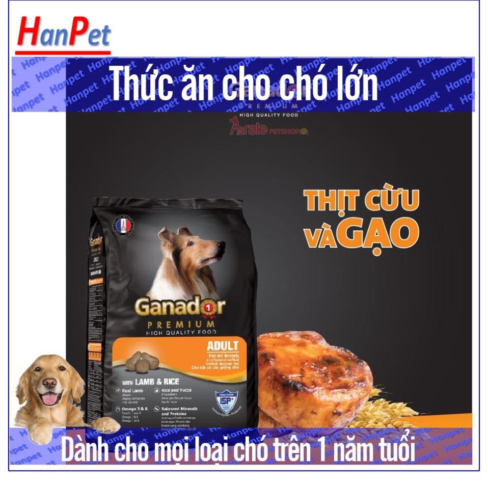 Hanpet.GV- Ganador KEOS Bao 20kg Thức ăn cho chó dạng hạt dành cho mọi loại chó trên 1 năm tuổi