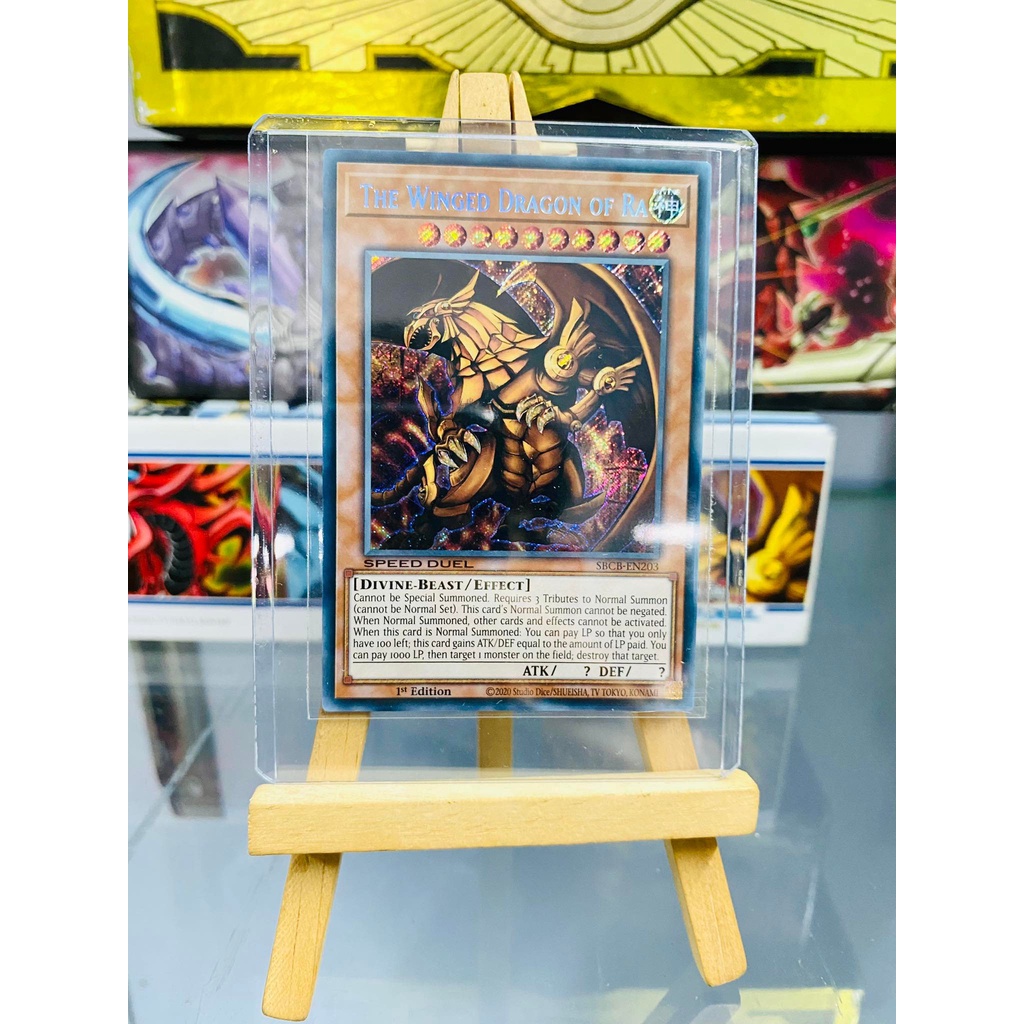 Lá bài thẻ bài Yugioh Combo Thần Mặt Trời Ai Cập The Winged Dragon of Ra - Ultra Rare - Tặng bọc bài nhựa bảo quản