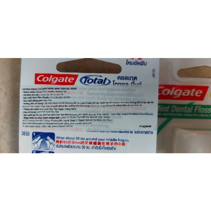 Chỉ nha khoa Colgate 25m hương bạc hà