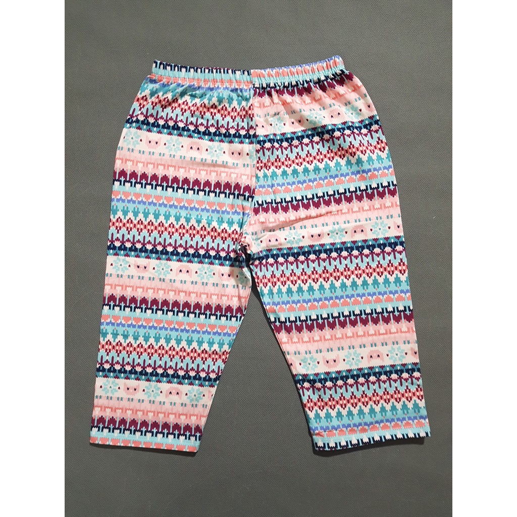 Quần legging lửng bé gái họa tiết thổ cẩm nhiều màu