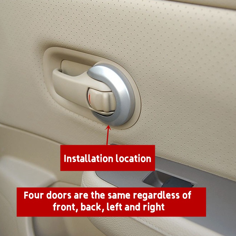 Vỏ Bọc Tay Nắm Cửa Xe Hơi Màu Xám Bạc Cho Nissan Tiida 2005-2010 1.6 LIVINA NV200 Geniss