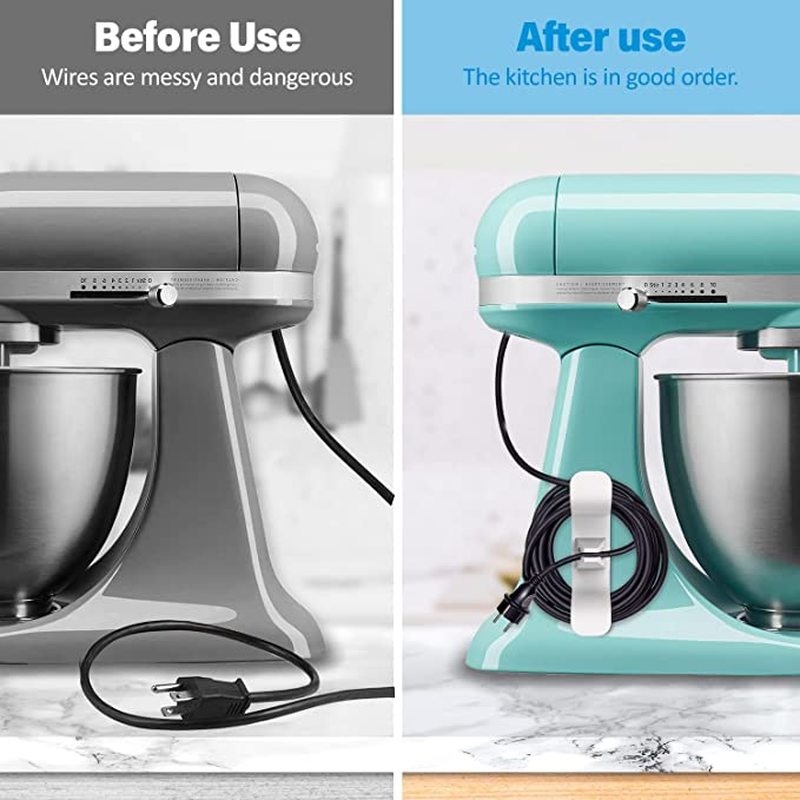 1 Giá Đỡ Dây Cáp Gọn Nhẹ 2 Loại Tự Dính Tiện Dụng Cho Nhà Bếp