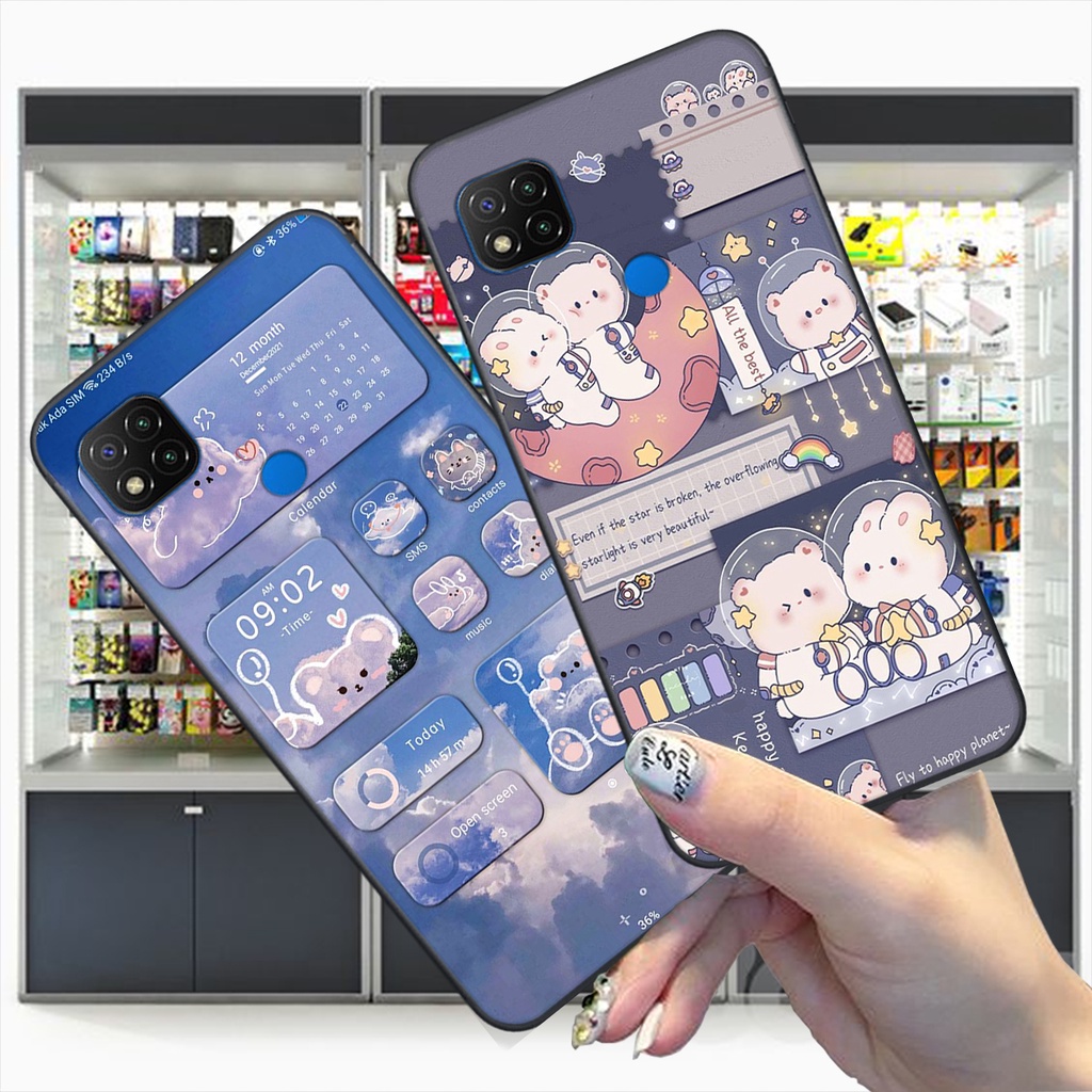 Ốp lưng Xiaomi Redmi 9C / 9T bộ hình gấu , thỏ hồng cute dễ thương giá rẻ siêu bền
