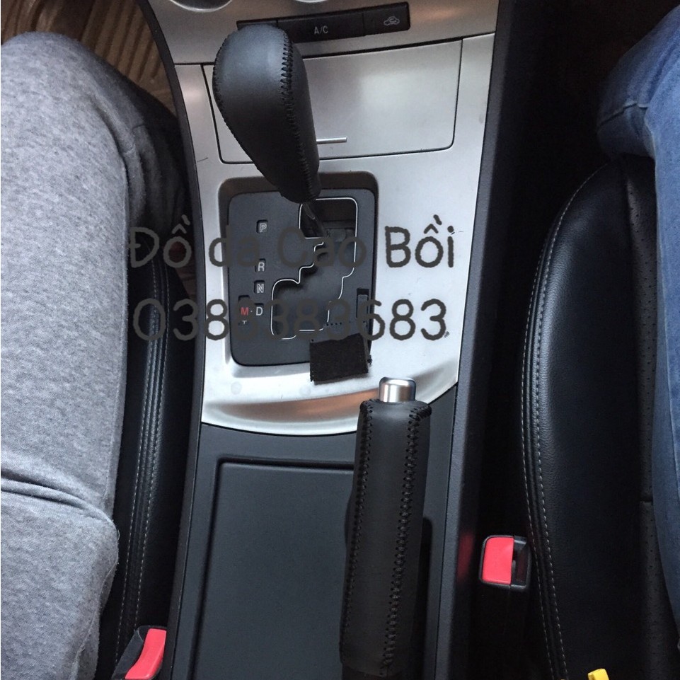 Bao Da Chùm Cần Số, Tay Phanh xe MAZDA 3, 3S ... Da Bò Tự Nhiên