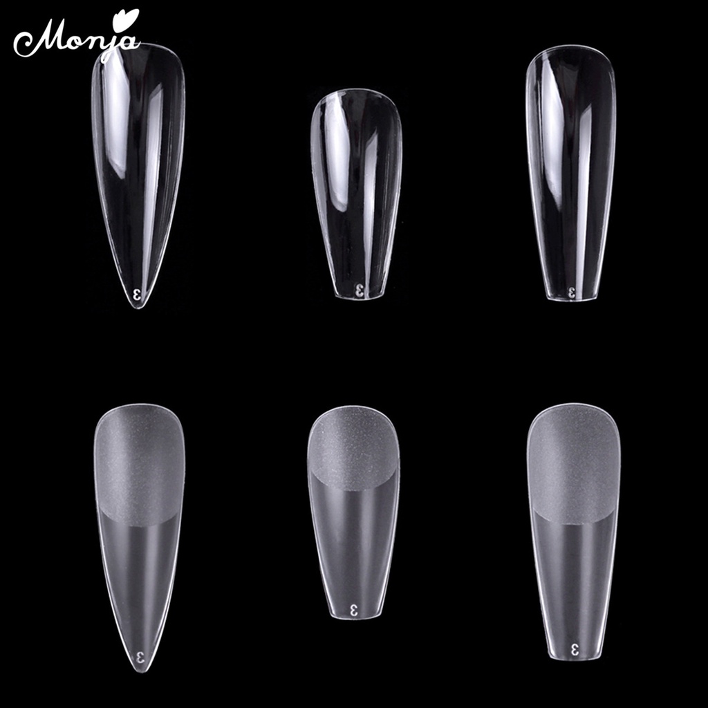 Set 50 móng tay giả MONJA acrylic lì gel UV phong cách thời trang dành cho làm móng tay nghệ thuật
