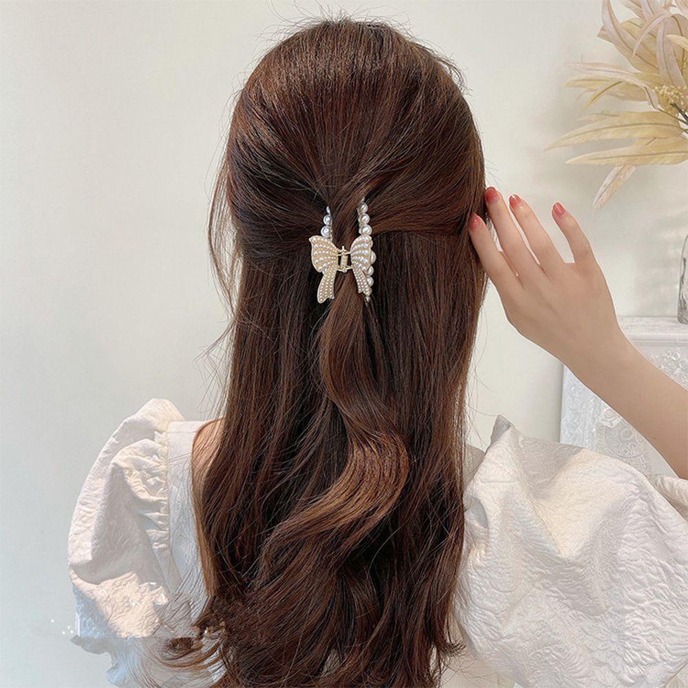 Kẹp Tóc Móng Vuốt Thiết Kế Đục Lỗ Thời Trang Cho Nữ|Giá Đỡ Đuôi Ngựa Bằng Nhựa Tiện Dụng