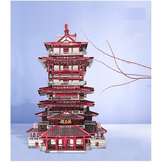 Mô hình kim loại lắp ráp 3D Piececool Lầu Việt Vương Yuewang Tower