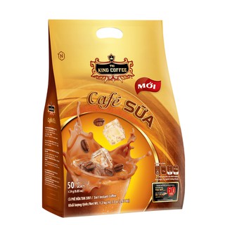 Cà phê sữa hòa tan 3in1 king coffee - túi 50 gói x 24g