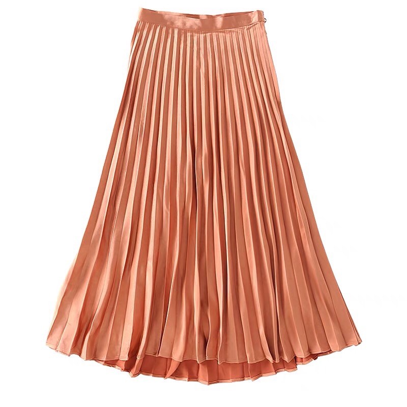 Chân váy xếp ly cam | BigBuy360 - bigbuy360.vn