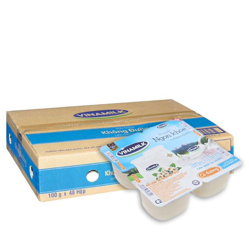 Sữa chua Vinamilk có đường/không đường bảo