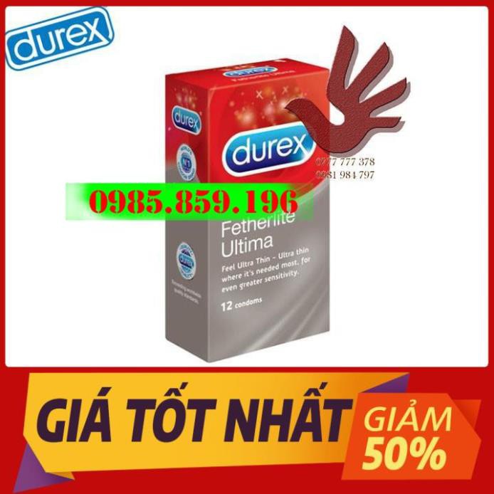 💗[FREESHIP]💗💗💗 Bao Cao Su Durex Fetherlite Ultima Siêu Mỏng 12s ☀️☀️☀️ GIÁ RẺ