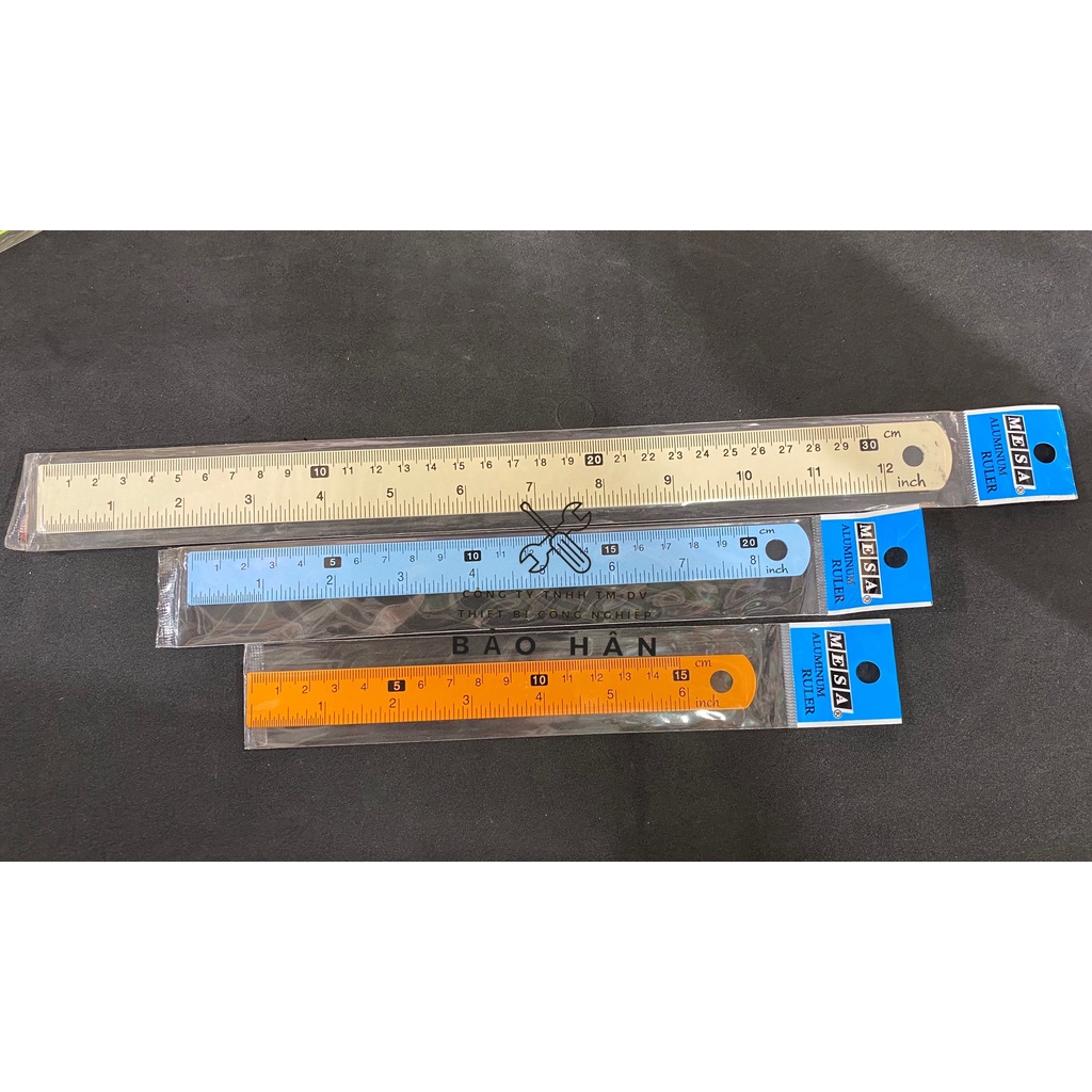 Thước kẻ nhôm MESA 15cm - 20cm - 30cm