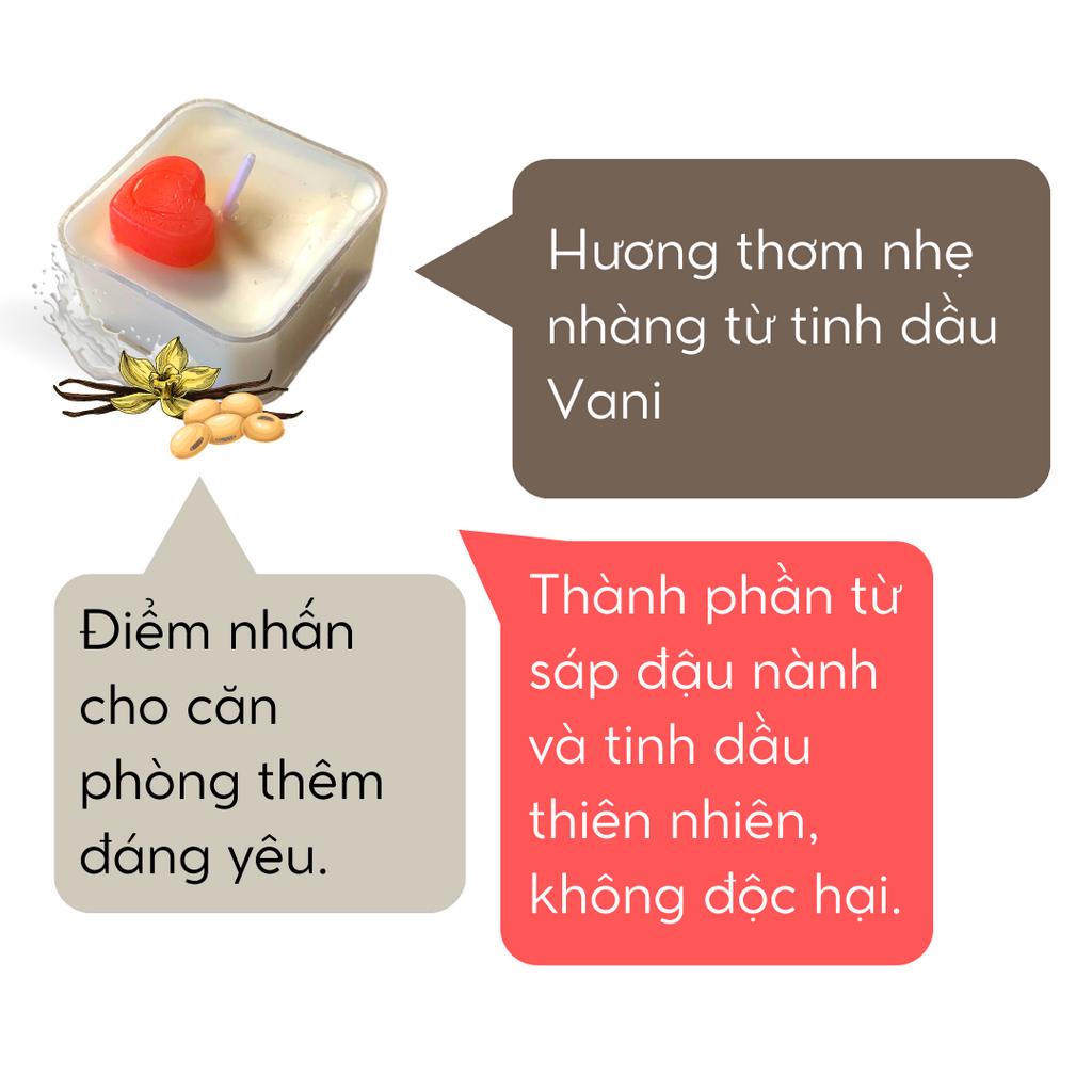 MILKY HEART CANDLE [Labbi] Nến trang trí / Candle / Nến vuông