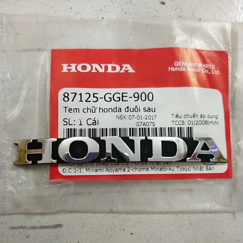 Tem đuôi sau Honda Lead 110