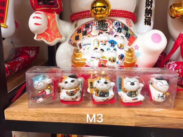 Sét 5 mèo thần tài thảm đỏ Ngũ phúc lâm môn | BigBuy360 - bigbuy360.vn