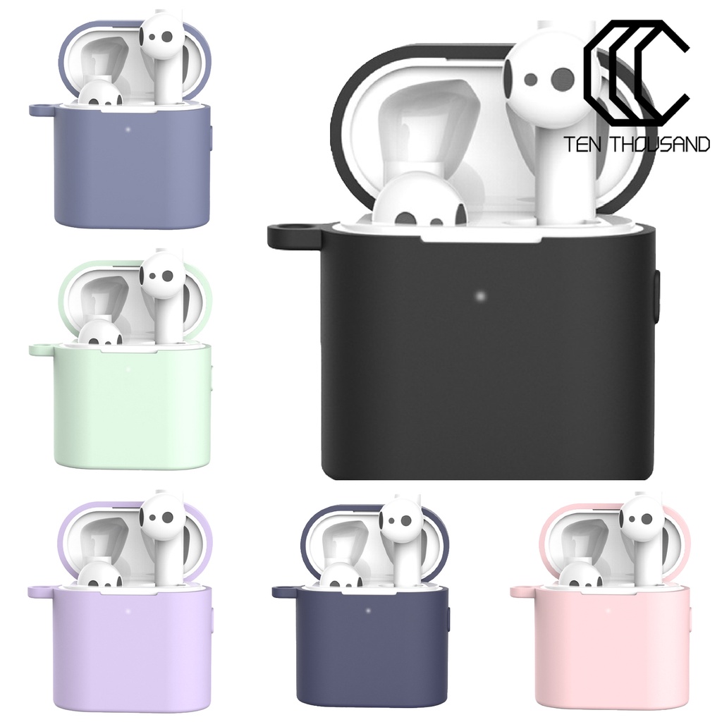 ♪Vỏ Bảo Vệ Hộp Đựng Tai Nghe Màu Trơn Cho Xiaomi Air 2/2S