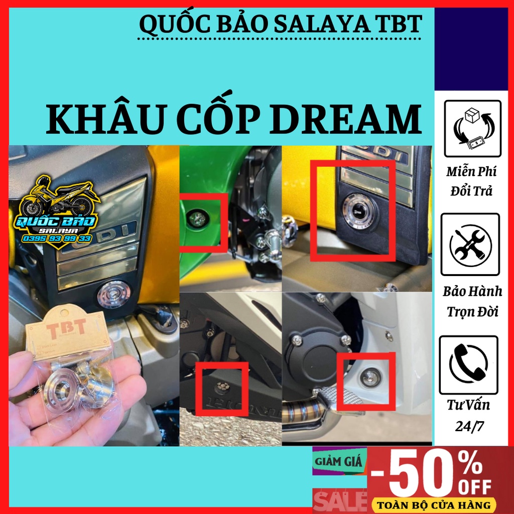 Salaya TBT Khâu cốp dream kèm ốcinox 304 lắp ráp như zin bảo hành trọn đời