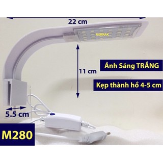 Đèn led kẹp M280 chiếu sáng cho hồ cá 3 chế độ đổi màu