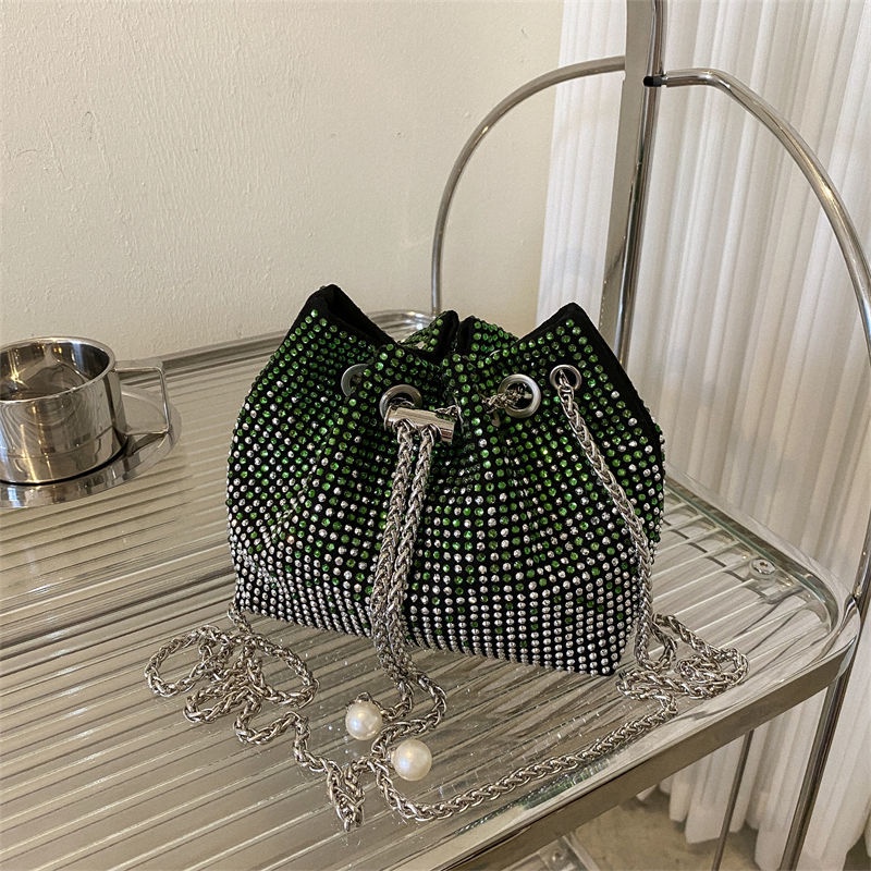 Toàn Bộ Túi Đeo Chéo Vai Đính Đá Lấp Lánh Phong Cách Hàn Quốc Thời Trang Cho Nữ