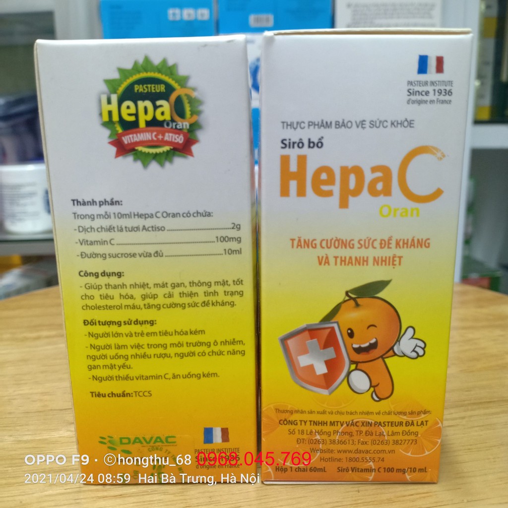 Siro Hepa C Oran chai 60ml