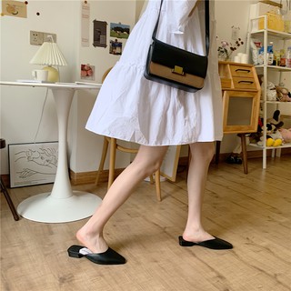 Dép Bít Mũi Đế Thấp Thời Trang Cho Nữ