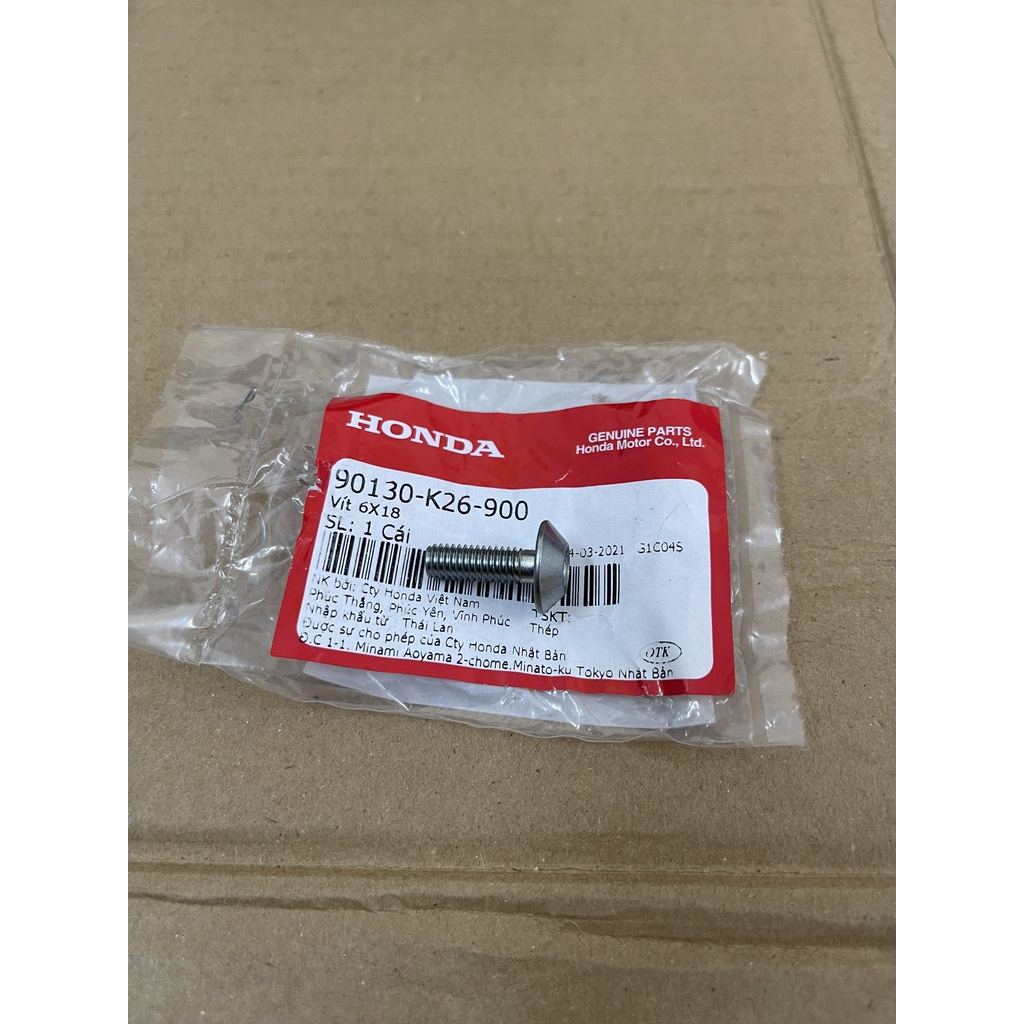 ốc nắp chắn nhiệt phải cup 125 hàng chính hãng 90130k26900