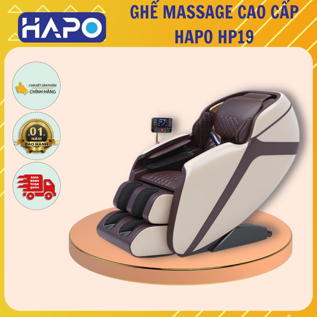 Ghế massage cao cấp Hapo, Ghế massage toàn thân tại nhà công nghệ 4D, Ghế mát xa không trọng lực, Máy đấm bóp toàn thân