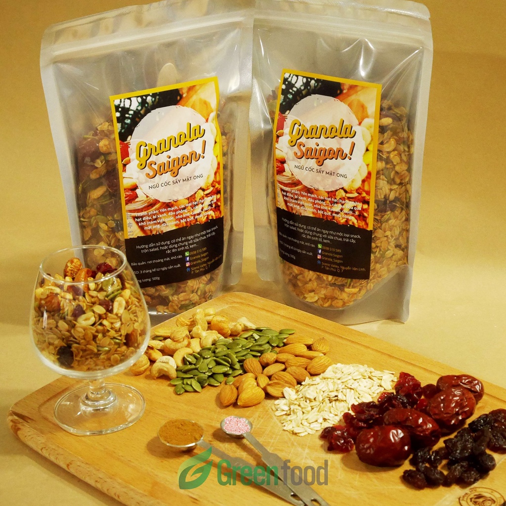 Ngũ cốc yến mạch Granola siêu hạt vị mật ong tốt cho sức khỏe - Thực phẩm eatclean