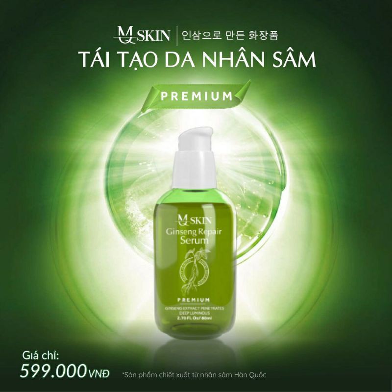 [ Mẫu Mới Không Sưng ] Serum Tái Tạo Da Nhân Sâm MQ Skin Phiên Bản Cao Cấp 2020