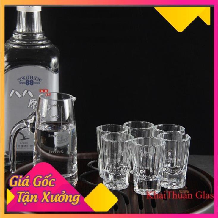 [Giá Gốc] Bộ 06 Ly Thuỷ Tinh Đế Dày Deli Y5593 Dung Tích 25ml Mua Nhiều Giảm Giá