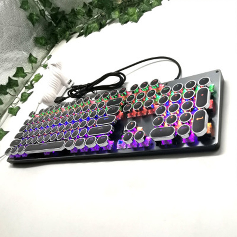 Keycap cơ phí máy đánh chữ Type Japan dạng tròn bọc viền bạc xuyên led đẹp,ko lo bị mờ chữ