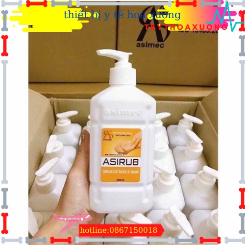 Nước rửa tay Asirub, sát khuẩn nhanh, dùng trong bệnh viện